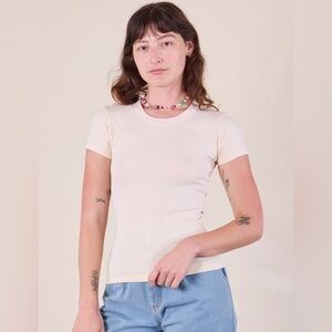 Big Bud Press Baby Tee Vintage Off White XS